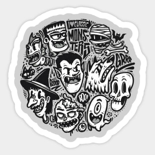 Classic Monsters V1 Sticker